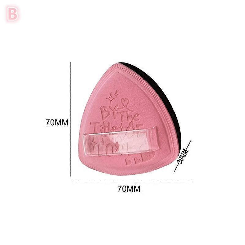 Esponja triangular para pó facial, macia, ideal para pó solto, pó corporal e base.