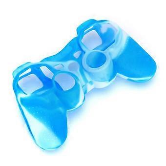 Capa protetora durável em silicone azul para controle.