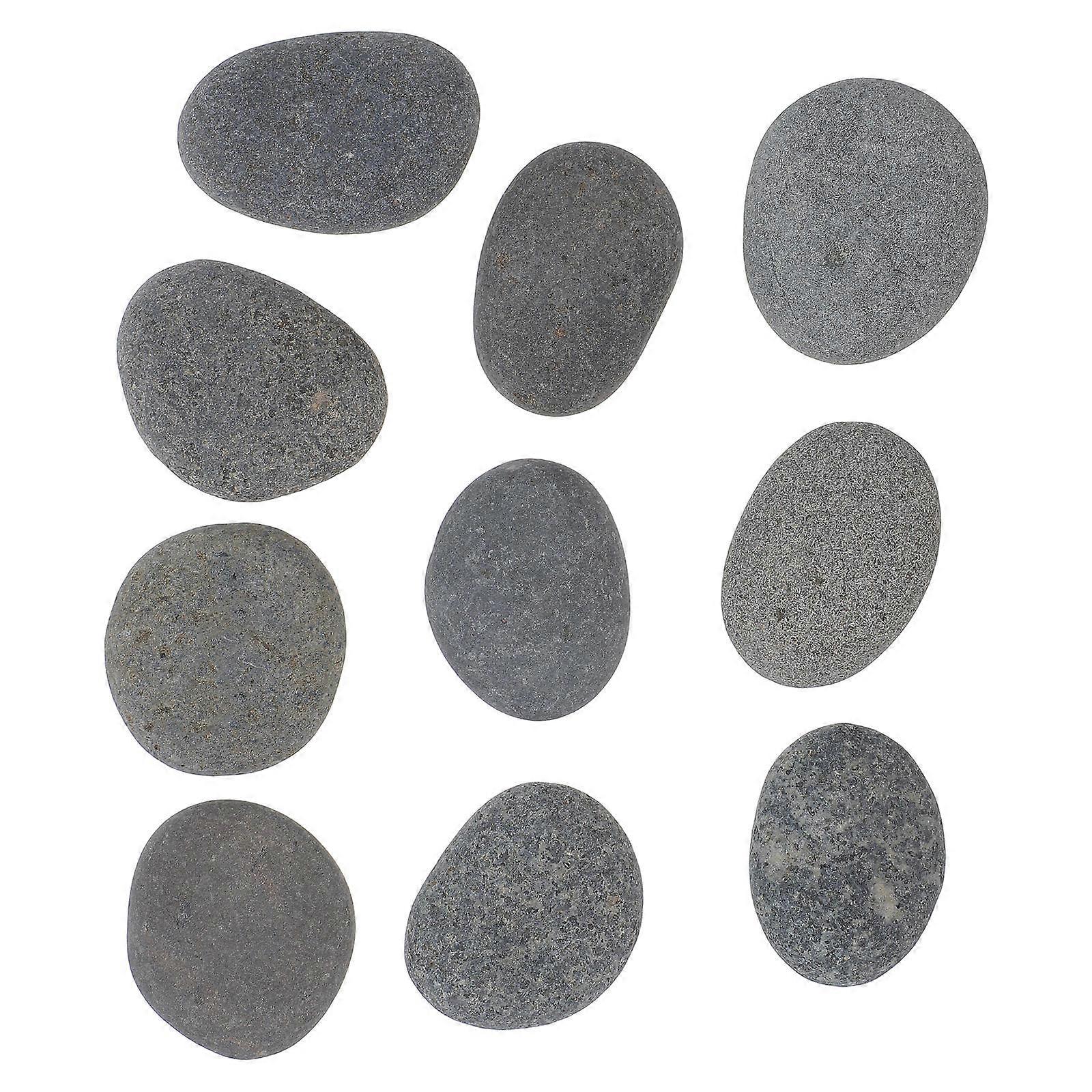 DIY Polishing Pebbles Hand-Painted for Decor 10Pcs Assorted Color