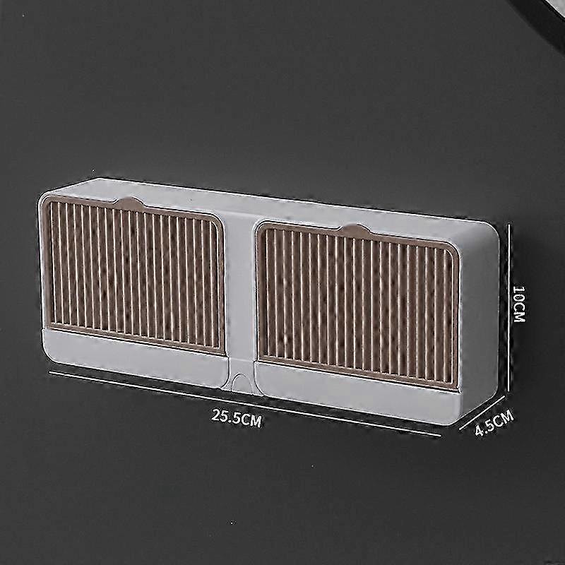 2026 Grey Soap Case with Double Compartments - Large and Durable