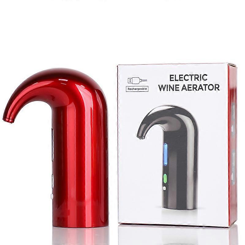 Rechargeable Mini Electric Wine Aerator with Temp Display Automatic Measured Pourer Cap
