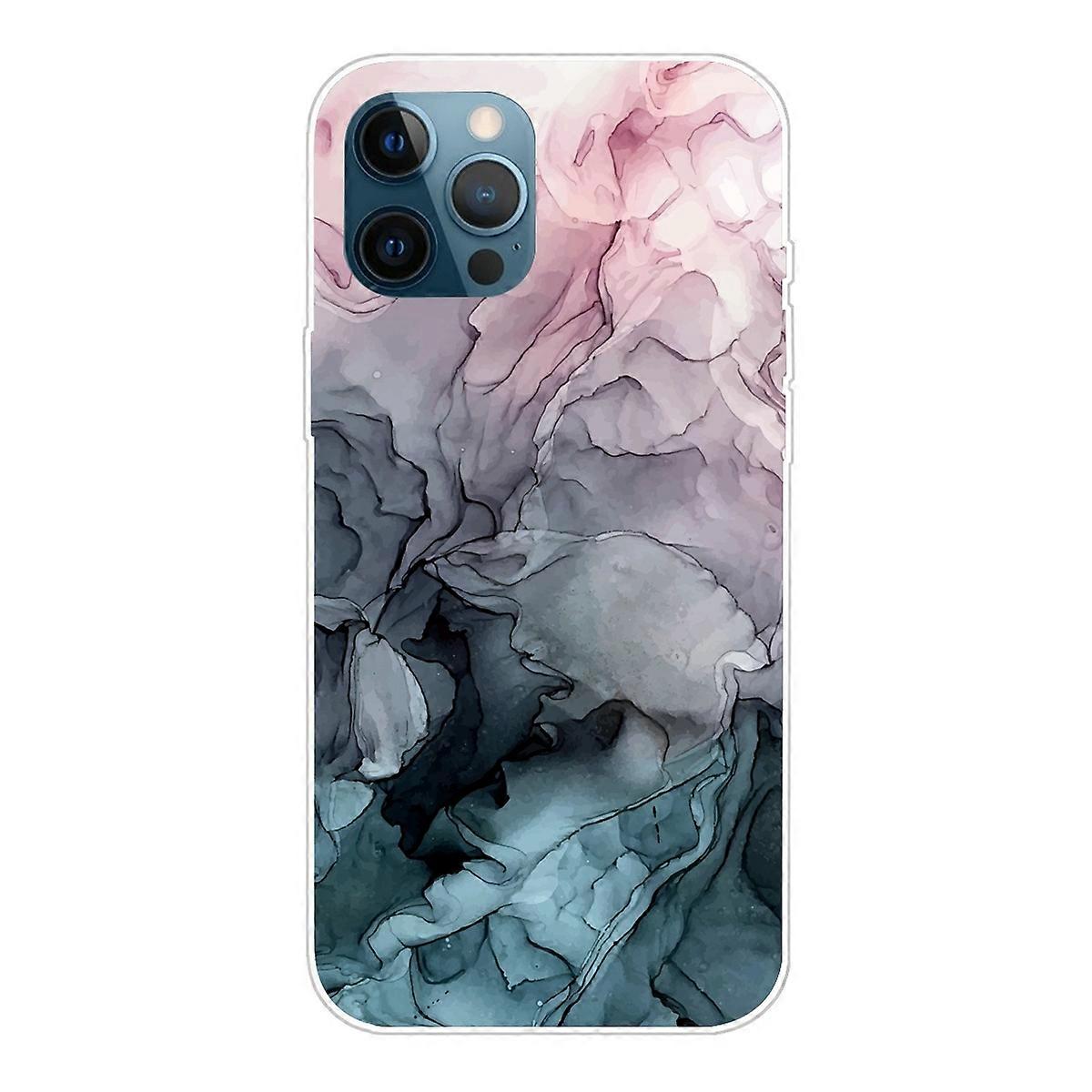 For iPhone 16 Pro Case Abstract Marble Pattern Printing TPU Phone Cover