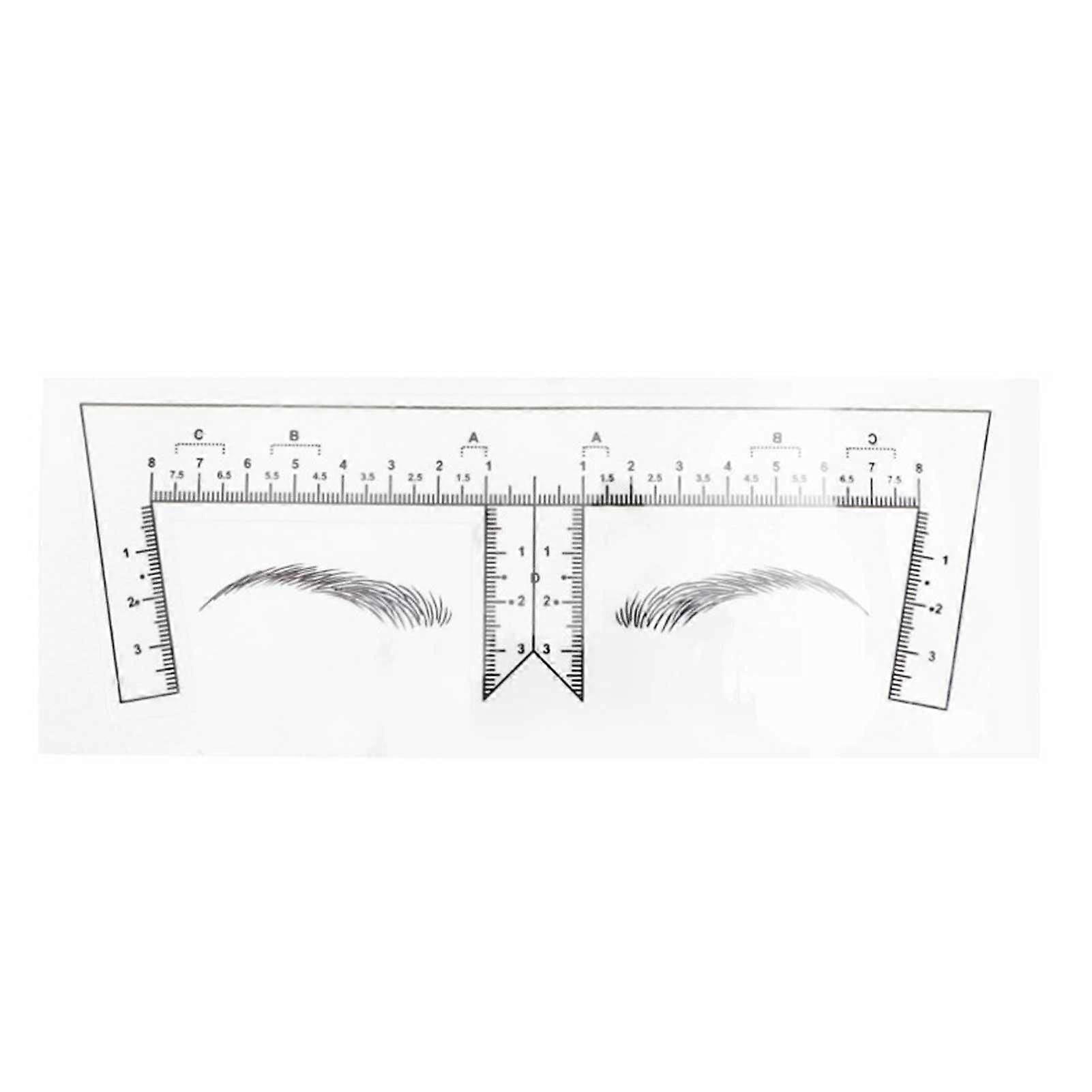 Eyebrow Stencil and Mapping Ruler Sticker for Precise Symmetry, Adhesive Shaping Tool for Microblading