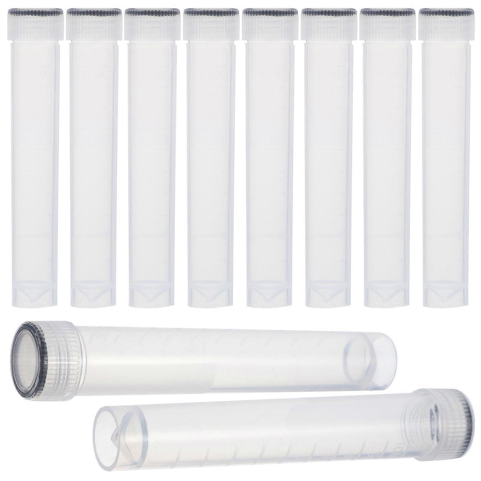 Plastic Freezing Tubes for Laboratory Experiments 10Pcs White Sample Tubes