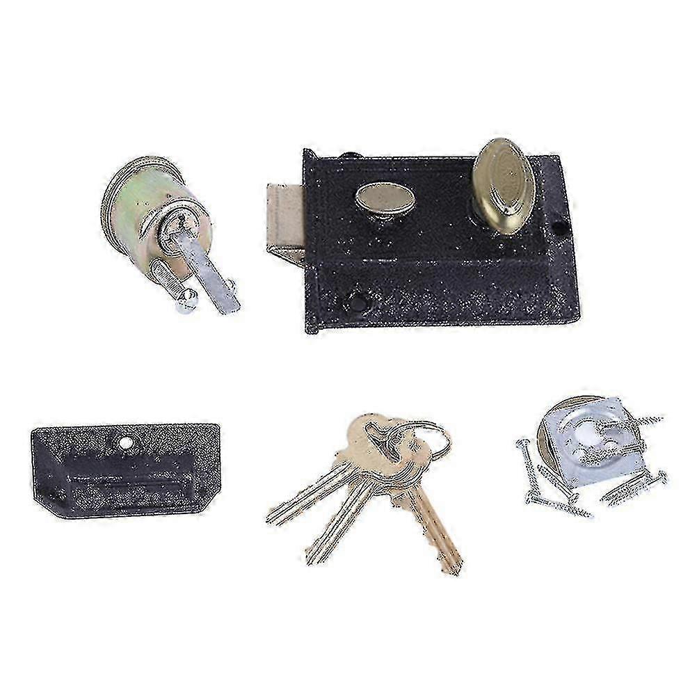 Spring Lock compatible with Outer Door, Vintage Cast Iron Durable Security Solution