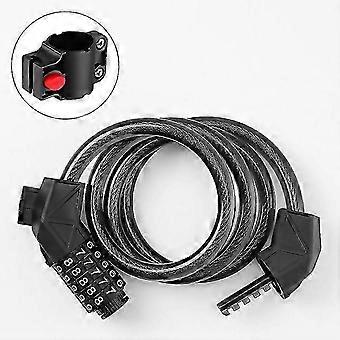 For Bicycle Mini Password Lock Portable Helmet Lock Durable Steel Wire Chain Lock Mountain Bike Fram
