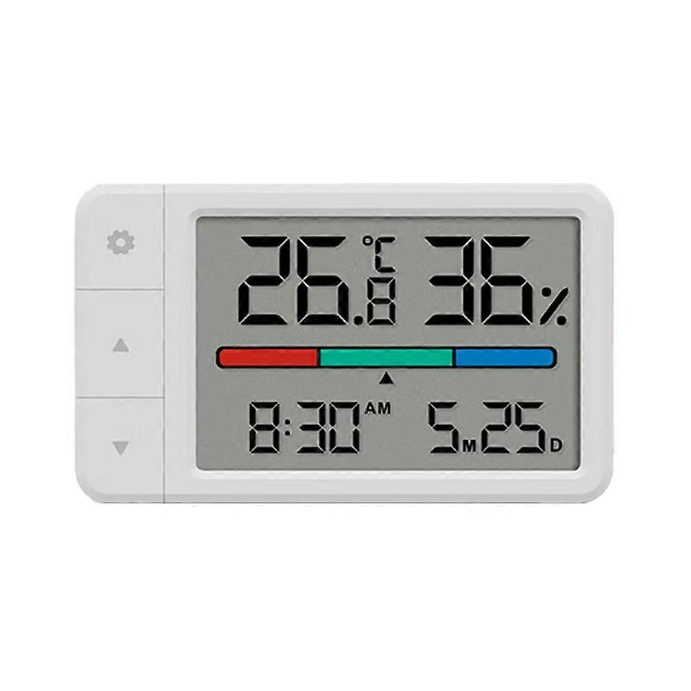 Intelligent Digital Hygrometer Clock Large Screen Adjustable Units Thermohygrometer High Precision Date Display Thermometer
