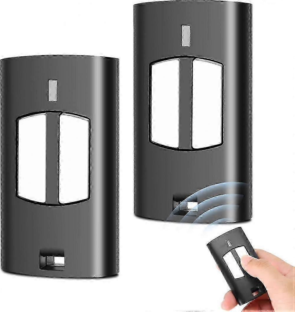2-Pack 433.92MHz Rolling Code 2-Button Garage Door Remote Control, Compatible with Gate Openers