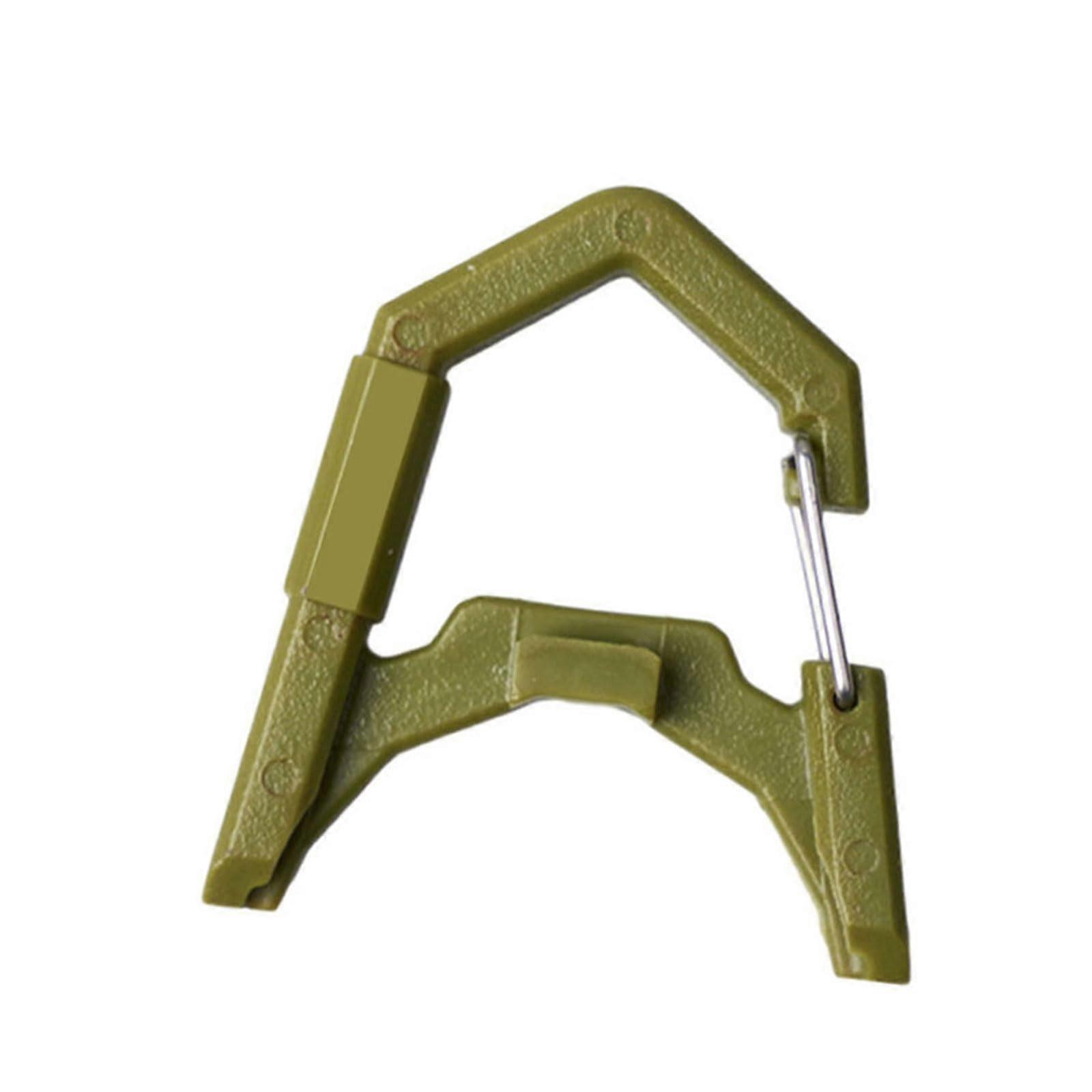 Camping Light Hook with Carabiner for Tent Lamps, Quick Setup and Secure Attachment, Green