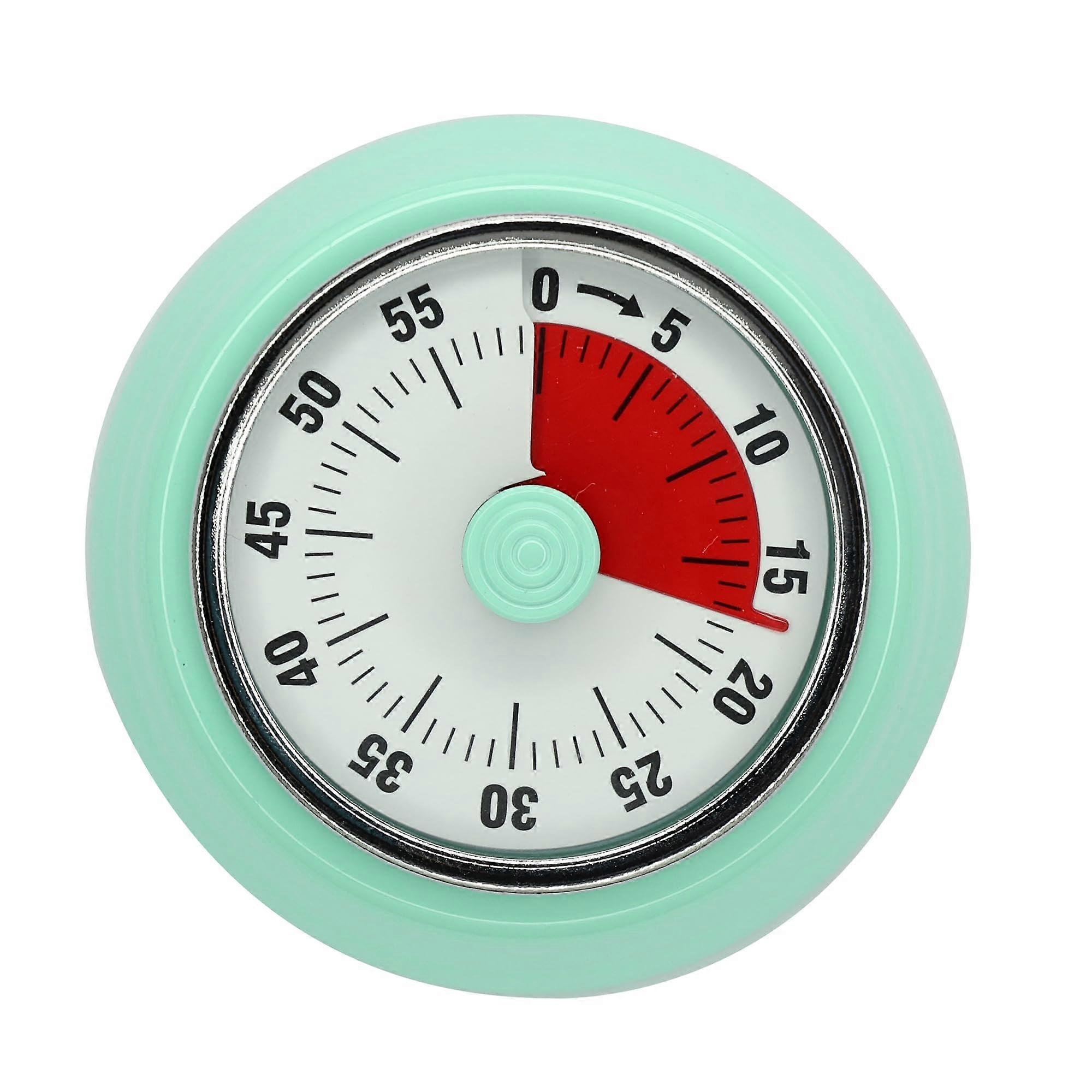 Kitchen Timer 60Minute Mechanical Countdown with Loud Alarm, Magnetic Base, EasyRead Dial, Green