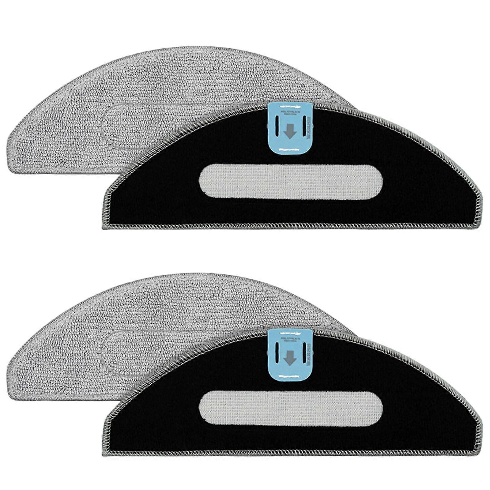 Reusable Microfiber Robot Mop Pads Replacement Cloths for Multifunctional Sweeping Robots 4pcs