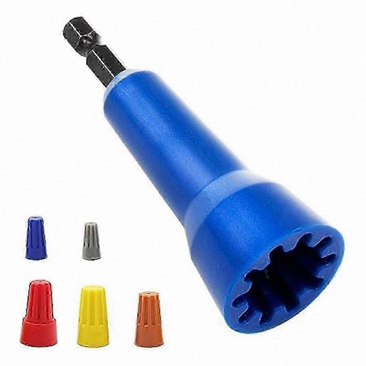 Drill-Compatible Wire Twisting Tool Kit with Connector Socket for Wire Nuts