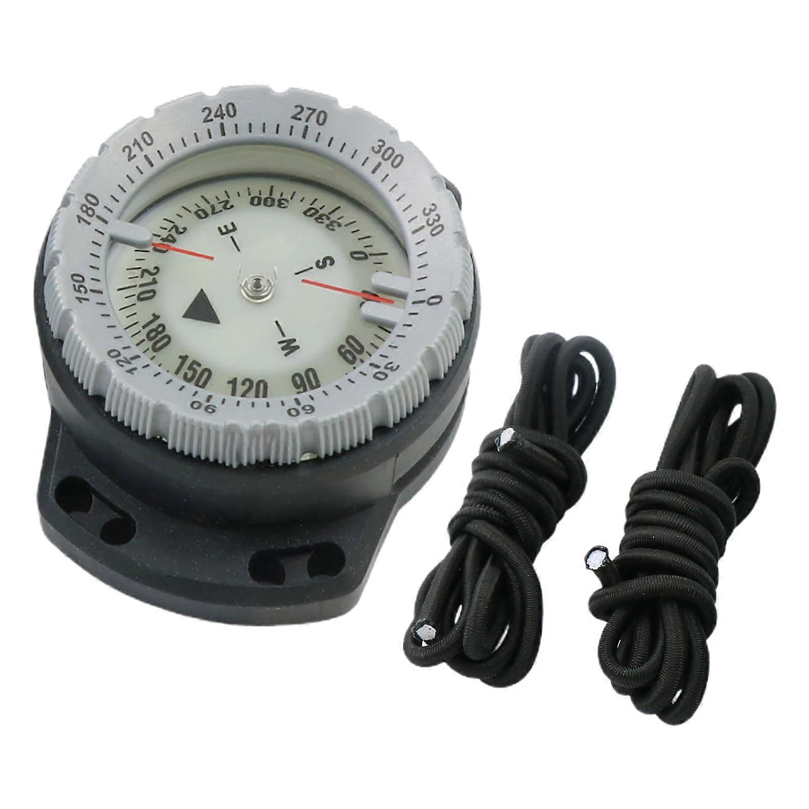 Dive Compass with Luminescent EasyRead Display and Adjustable Strap for Scuba and Night Diving