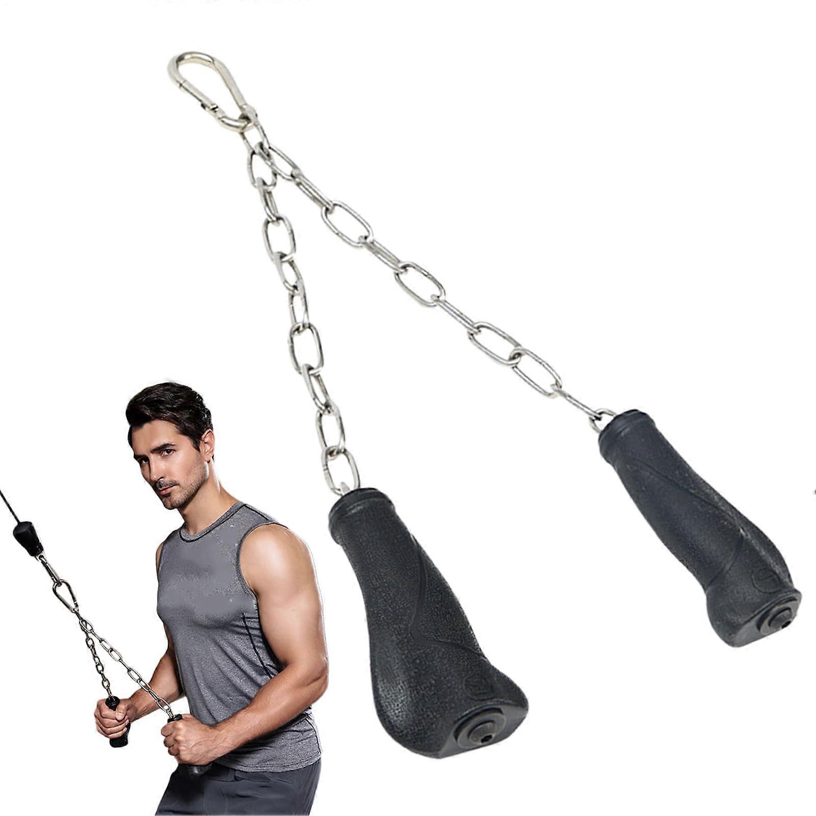 Tricep Rope Cable Machine Attachment with Ergonomic Grip and AntiSlip Handle for Upper Body Workouts