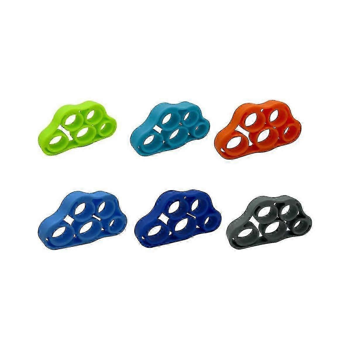 6 Pcs Finger Exerciser Hand Grip Stretcher Forearm Workout Trainer
