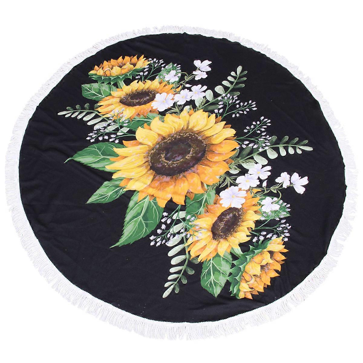 Beach Towel Sunflower Pattern Quick Drying Towel 3Pcs Multipurpose Use