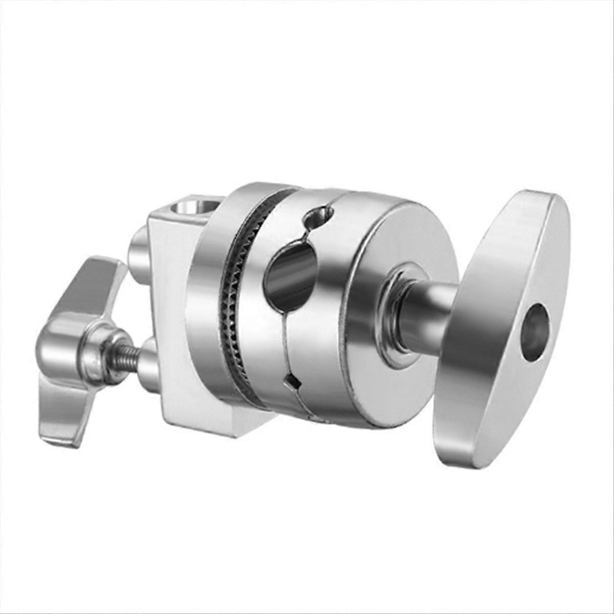 Light Stand Mounting Adapter Swivel Head Holder Grip Head (Silver)