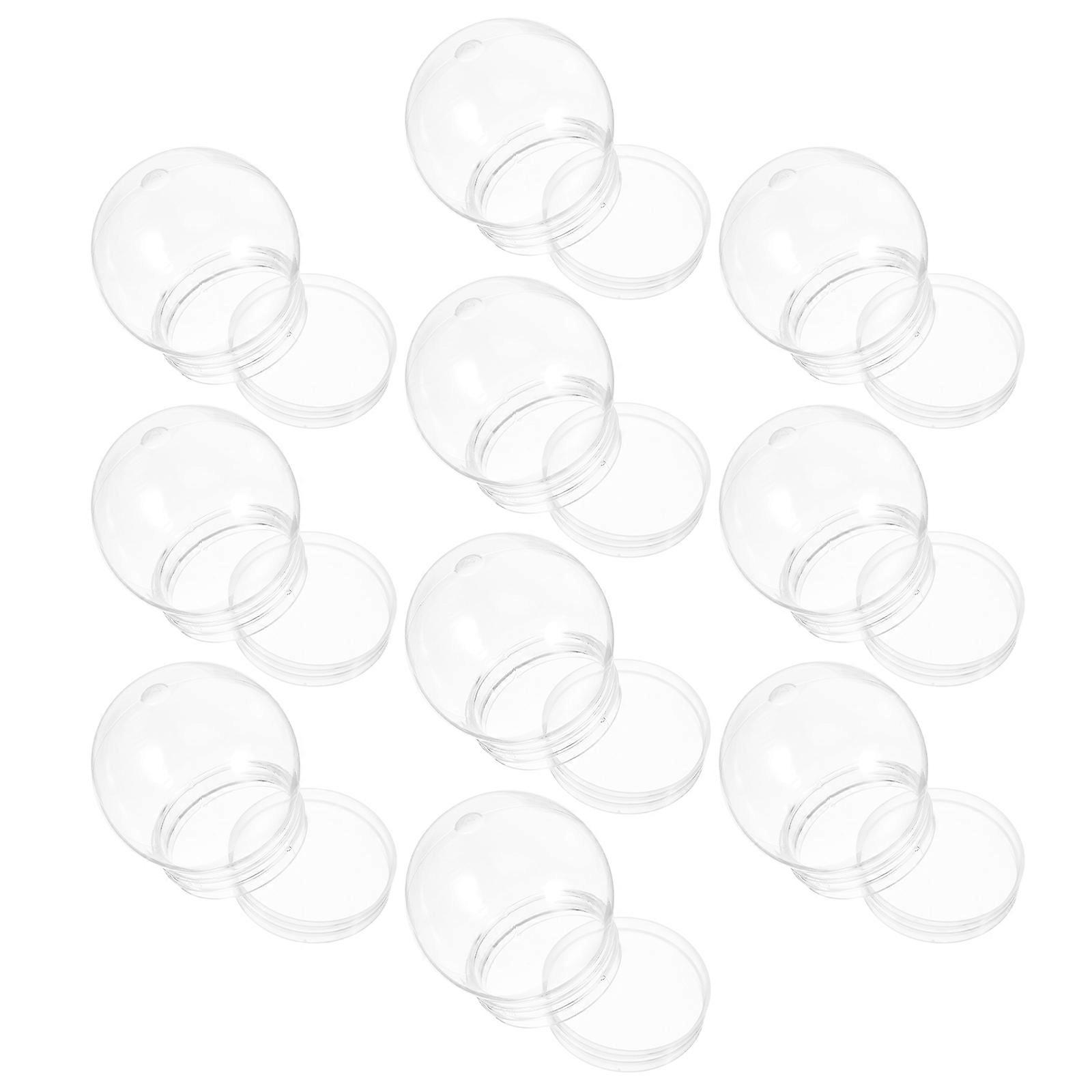 DIY Snow Globe Accessories Plastic Snow Globe for Christmas Decor 10Pcs