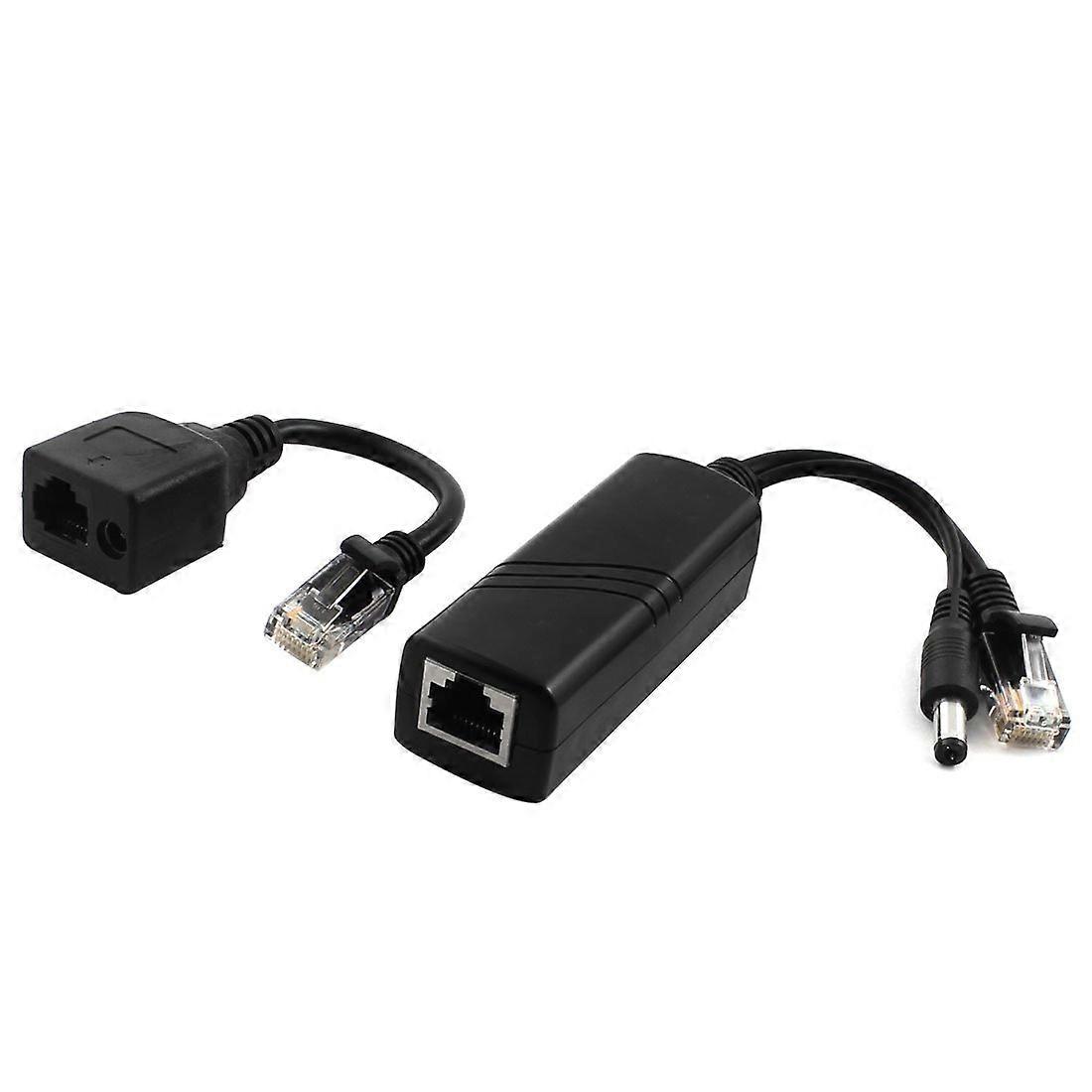 PoE Injector Splitter Pair 12V DC Power for CCTV Camera Single Cable Data and PlugandPlay