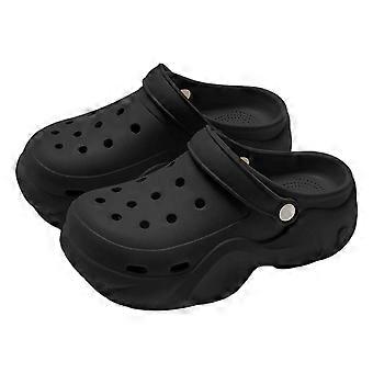 Ciabatte da donna, zoccoli da donna e da uomo, unisex, traspiranti, casual, scarpe da passeggio, leggere, con suola morbida e sandali con plateau, pantofole da donna, Z04 nero, 7.5