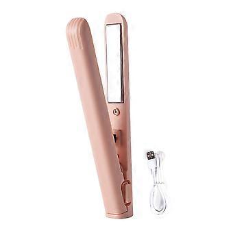 Tragbarer USB-Haarglätter Schnelle Erwärmung Elektrischer Lockenstab Glatter lockiger Haarpony Mini Lockenstab Reise Frauen Haarstyling Tool