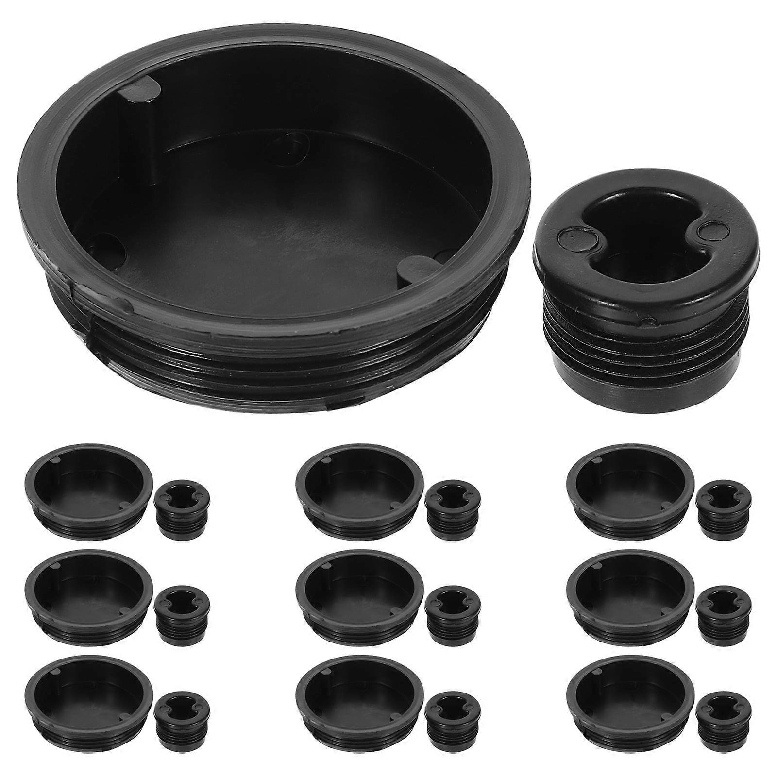 Gallon Drum Caps Black Plastic for Cans Easy Installation 20Pcs