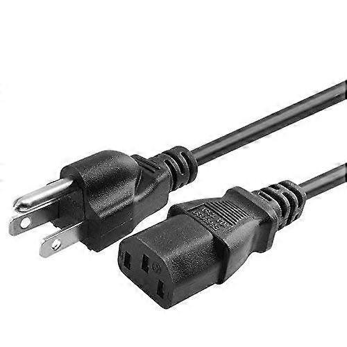 6ft Universal 3 Prong Power Cord for Element TV Computer Printer, Standard US Plug Replacement