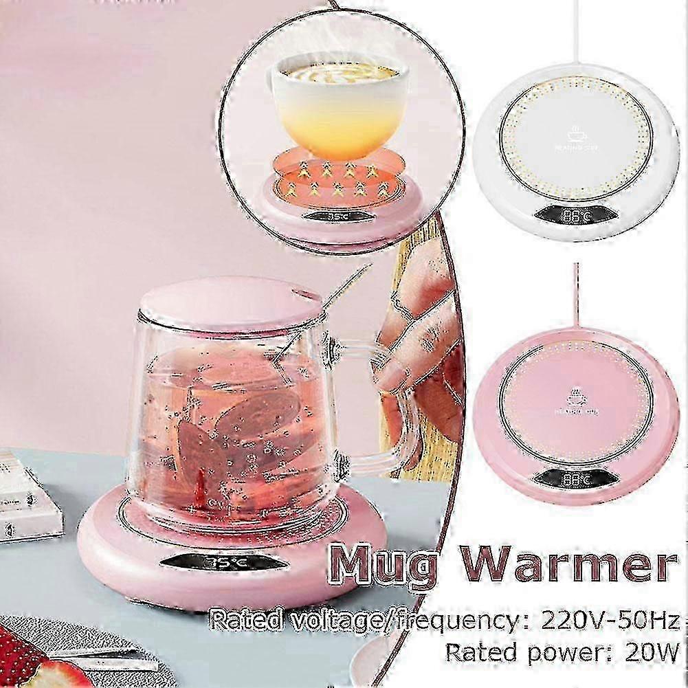Smart Auto-Heating Cup Coaster with Constant Temperature for Coffee & Tea - White