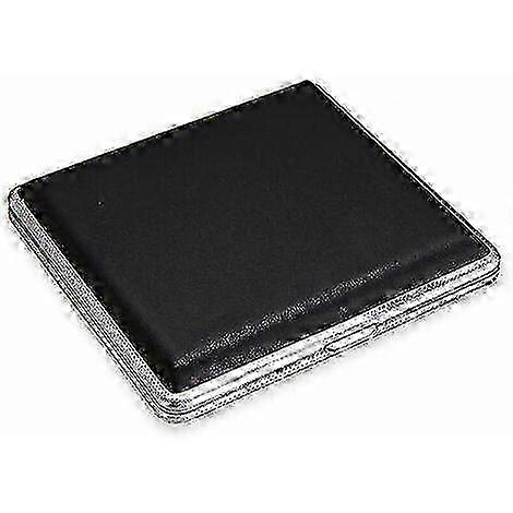 Leather cigarette case black leather