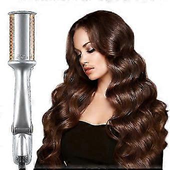 2 in 1 Silver Hair Straightener & Curler with Adjustable Temperature, Portable Ceramic Curling Iron for Versatile Hairstyles