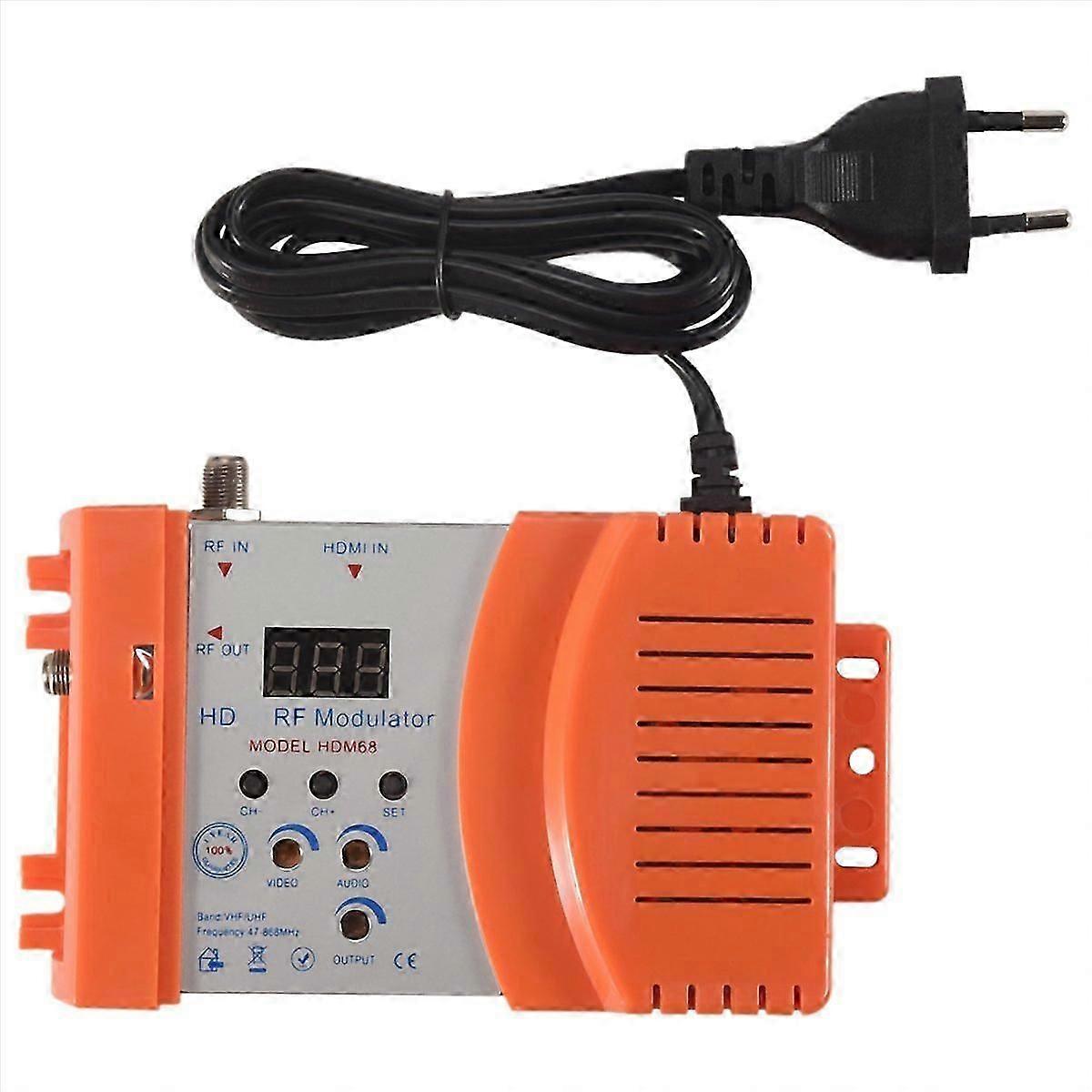 HDM68 Modulator Digital RF Modulator AV to RF Converter EU Plug