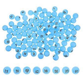 Numbered Table Tennis Balls for Game with 100Pcs Blue Printed Pong Balls