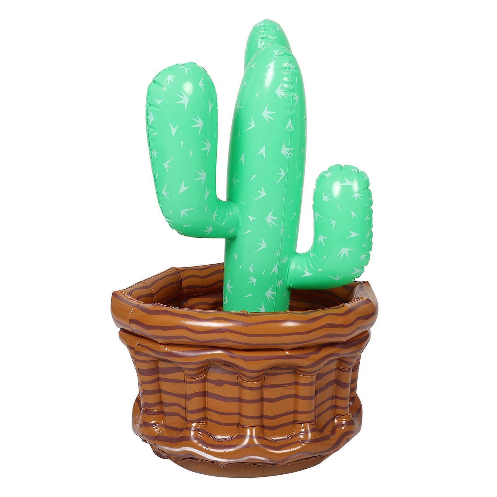 Inflatable Cactus Shape Cooler for Party Multi-Function Ice Cube Bucket