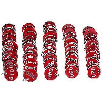 Lot de 50 étiquettes numérotées en métal : cartes de marquage numérotées de 1 à 50 pour l'organisation et l'identification – étiquettes d'identification pour porte-manteau, carte, clé