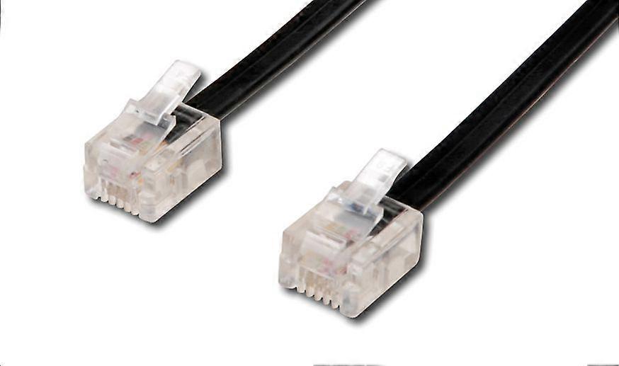 MicroConnect 6P4C/RJ11 Black 3m