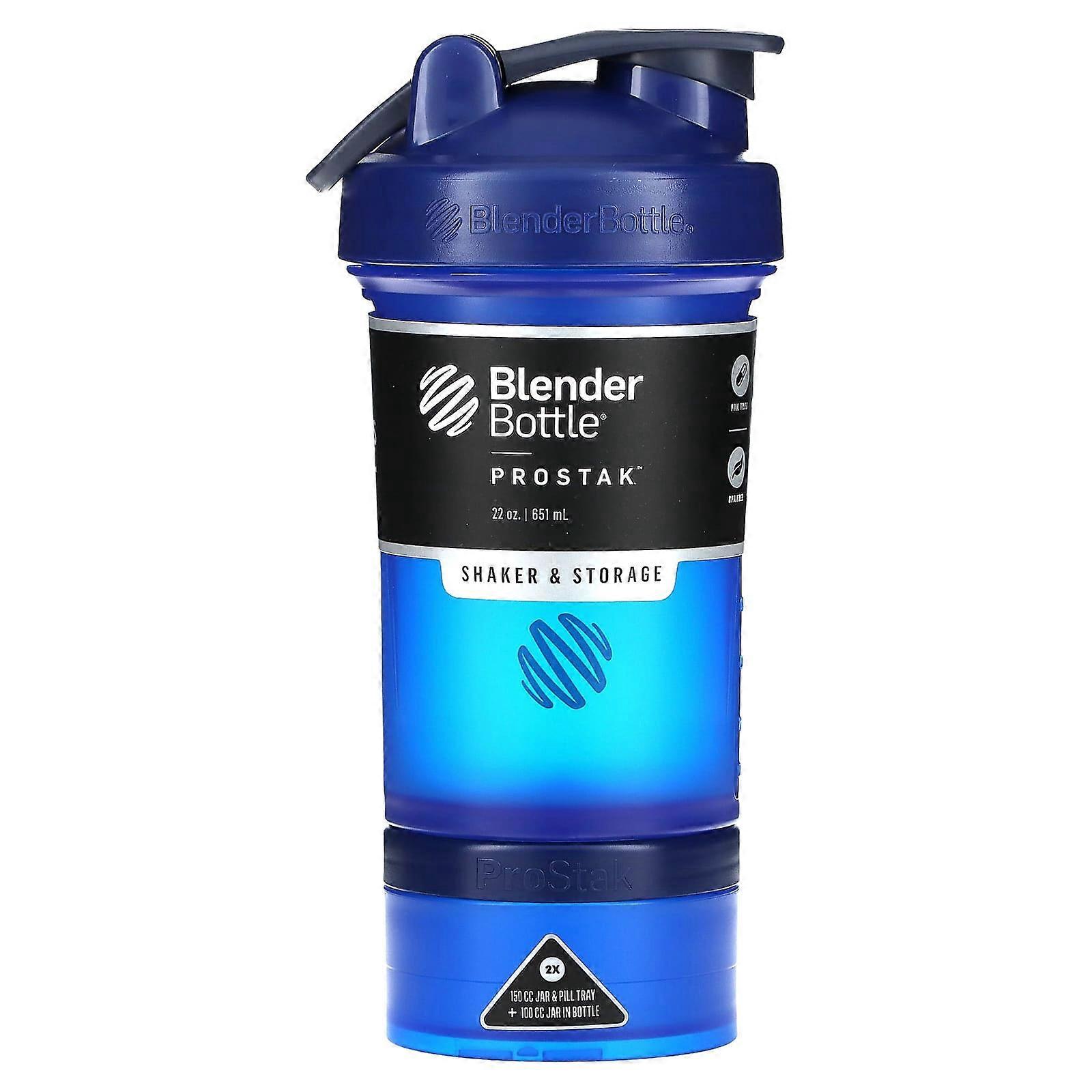 Blender Bottle, ProStak, FC Blue, 22 oz (651 ml), 2-Pack