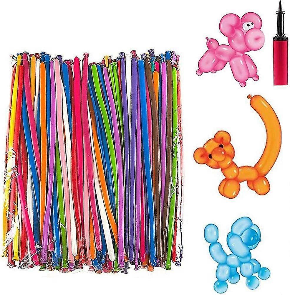 200pcs Modeling Balloons With Pump - Magic Multicolor Modeling Balloons Long