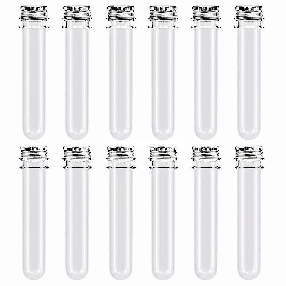 20 Pcs Plastic Test Tubes,45ml Clear Test Tube With Caps