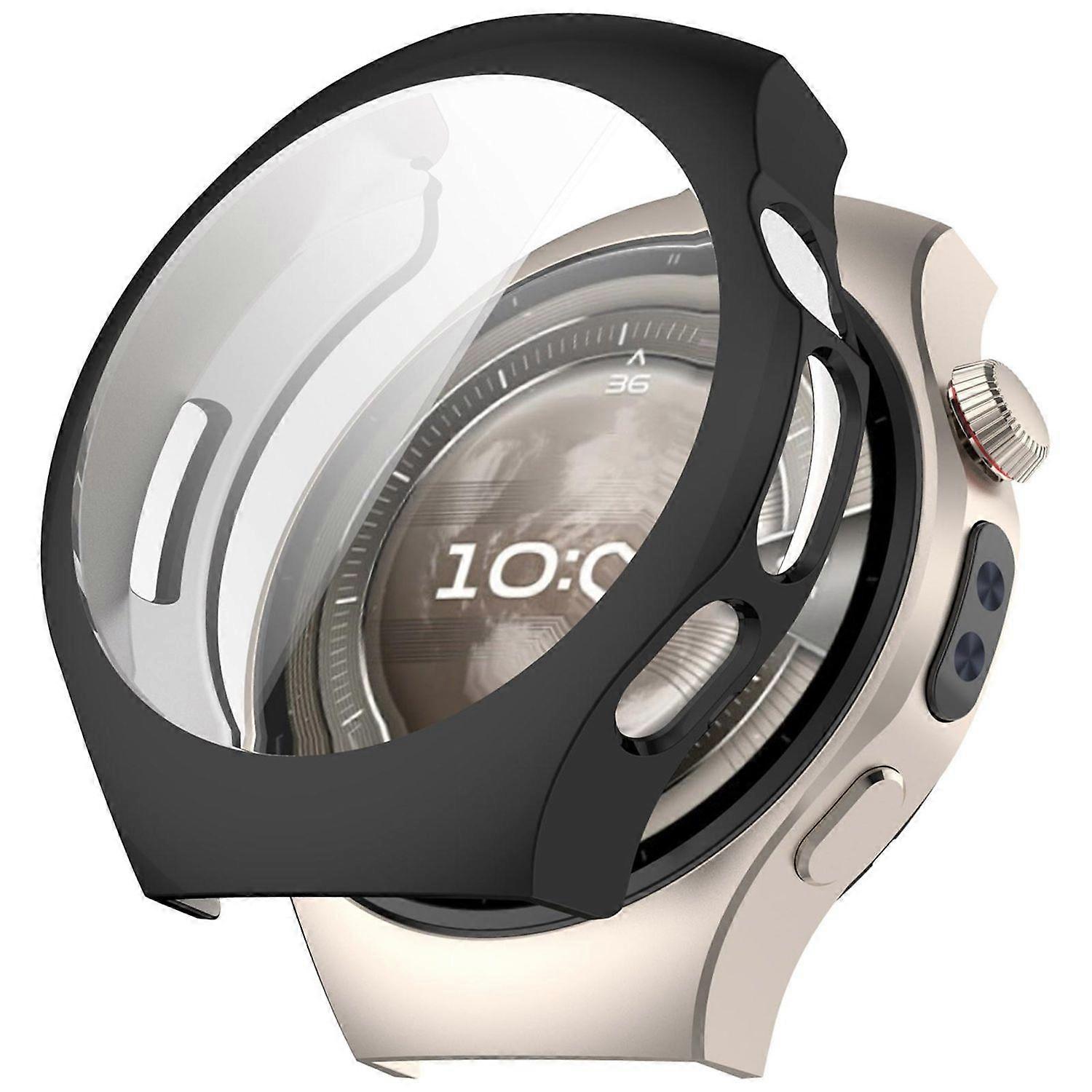 For Huawei Watch 5 42mm Electroplated Full Cover TPU Smart Protective Case Black