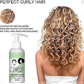 Curl Boost Defining Cream, Natural Anti-Frizz Moisturizer, Professional Styling Gel with Elastin for Curly Hair Care_yclx