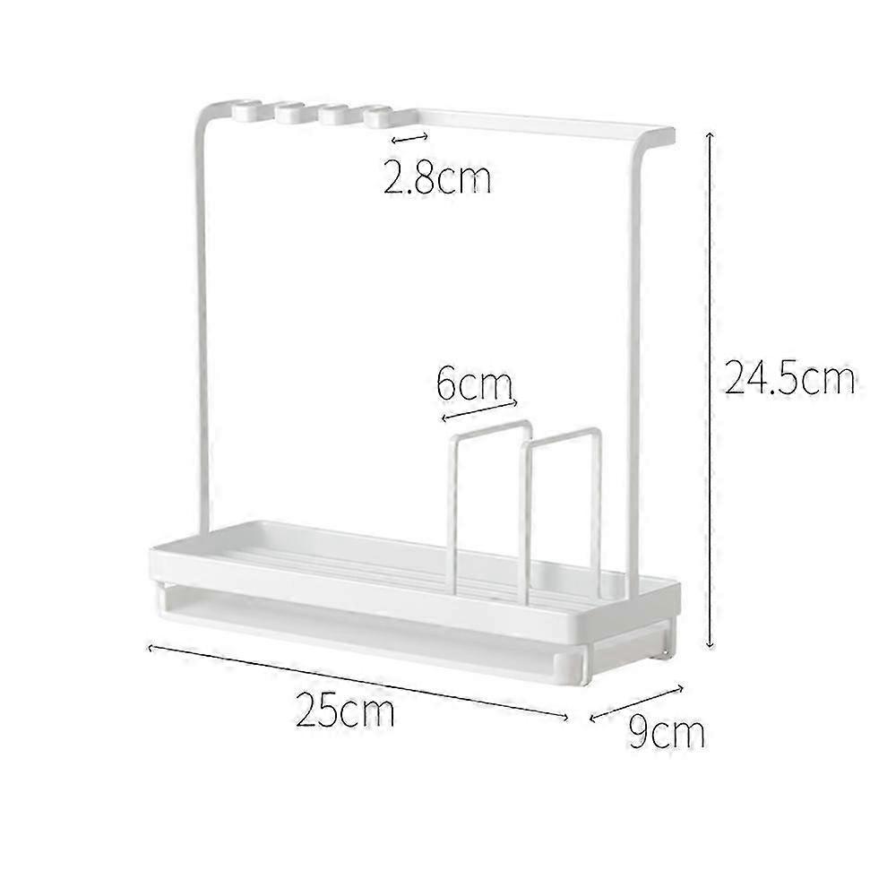 Sponge Holder,Sponge Dish Rack(White),Kitchen Sink Organizer