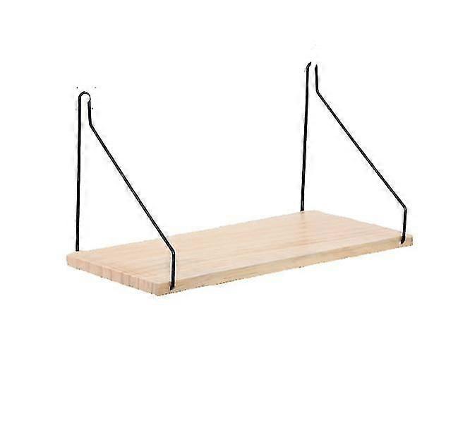 Decorative Storage Rack Solid Wood One-Word Partition Wall Shelf