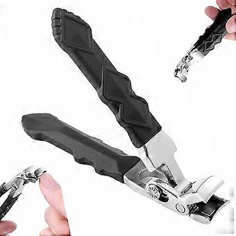Senior Toenail Clipper with Ergonomic Angled Head, Wide Jaw Stainless Blades, Long Handle Design 1pcs