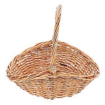 Portátil Camping Use Cesta Imitação Handmade Tecido Cesta Piquenique Cesta de Armazenamento de Alimentos