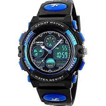 Kids Sports Watch Waterproof Boys Multi-Function Analog Digital Wristwatch LED Alarm Stopwatch [MI]