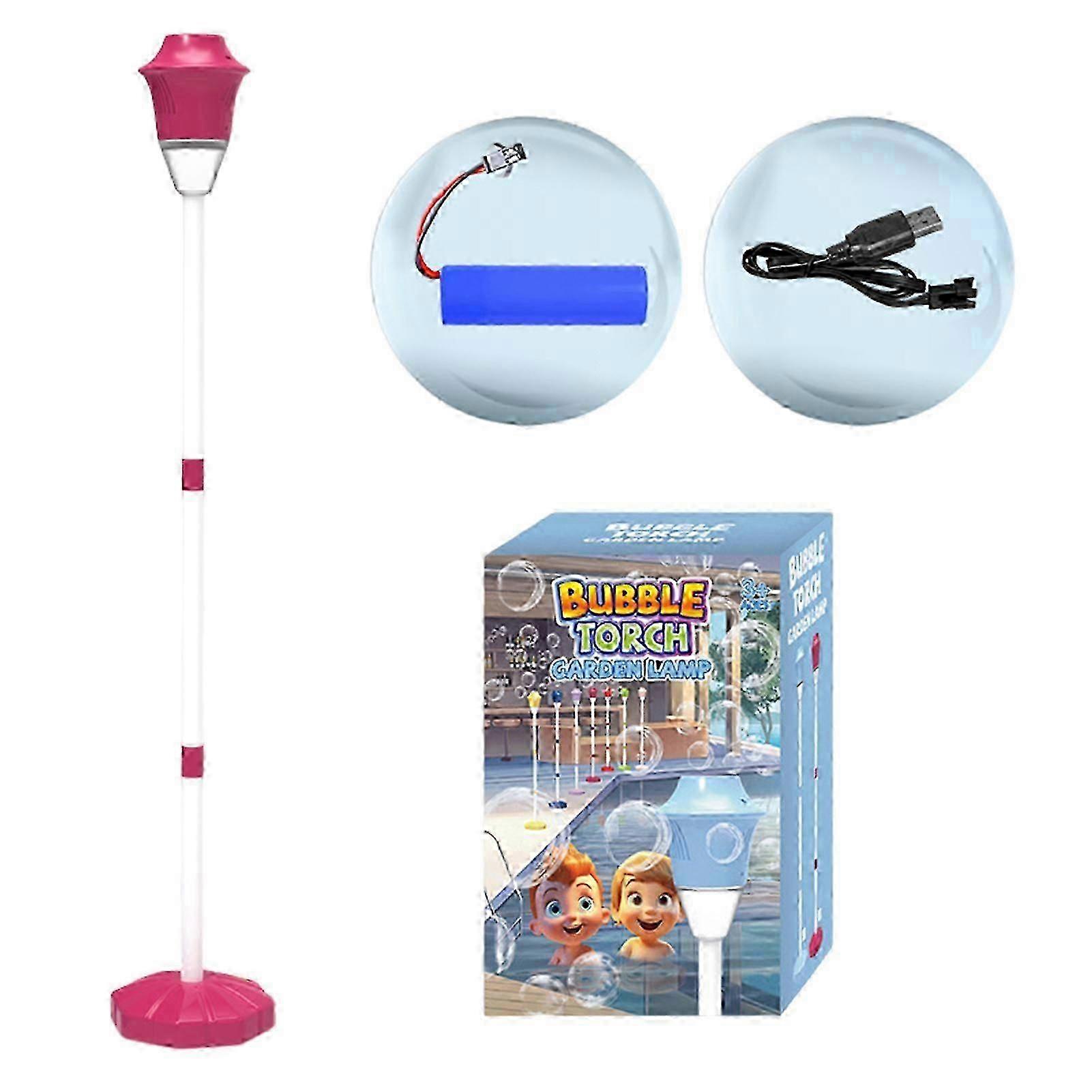 Automatisk Bubble Machine,Bubble Torch Garden Lamp,Stående Torch Bubble Machine