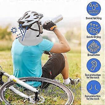 Conjunto de 3 peças de forro para capacete com máscara de pescoço, gorro refrescante com absorção de suor e aba traseira para proteção solar no pescoço durante ciclismo e corrida, para homens e mulheres, 3 cores -