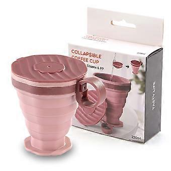 Foldable silicone cup  220ml perfect for outdoor trips and easy to carry