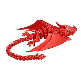 3D Printed Winged Dragon Figurine for Home Office Decoration