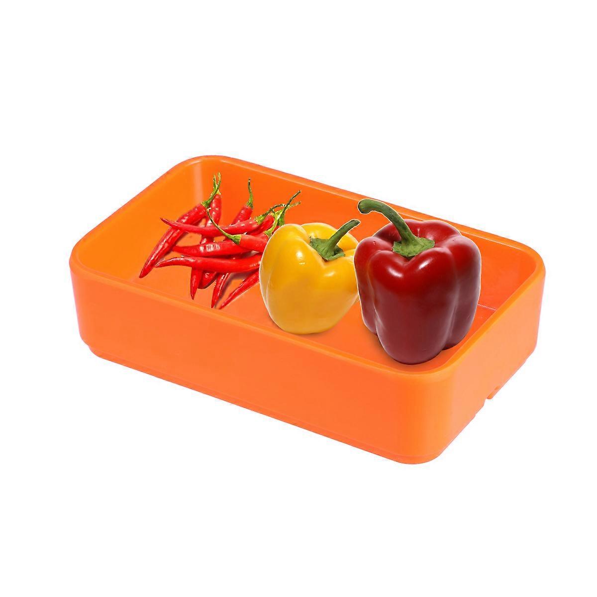 Rectangular Plate for Kitchen Use with Orange Barbecue Dish